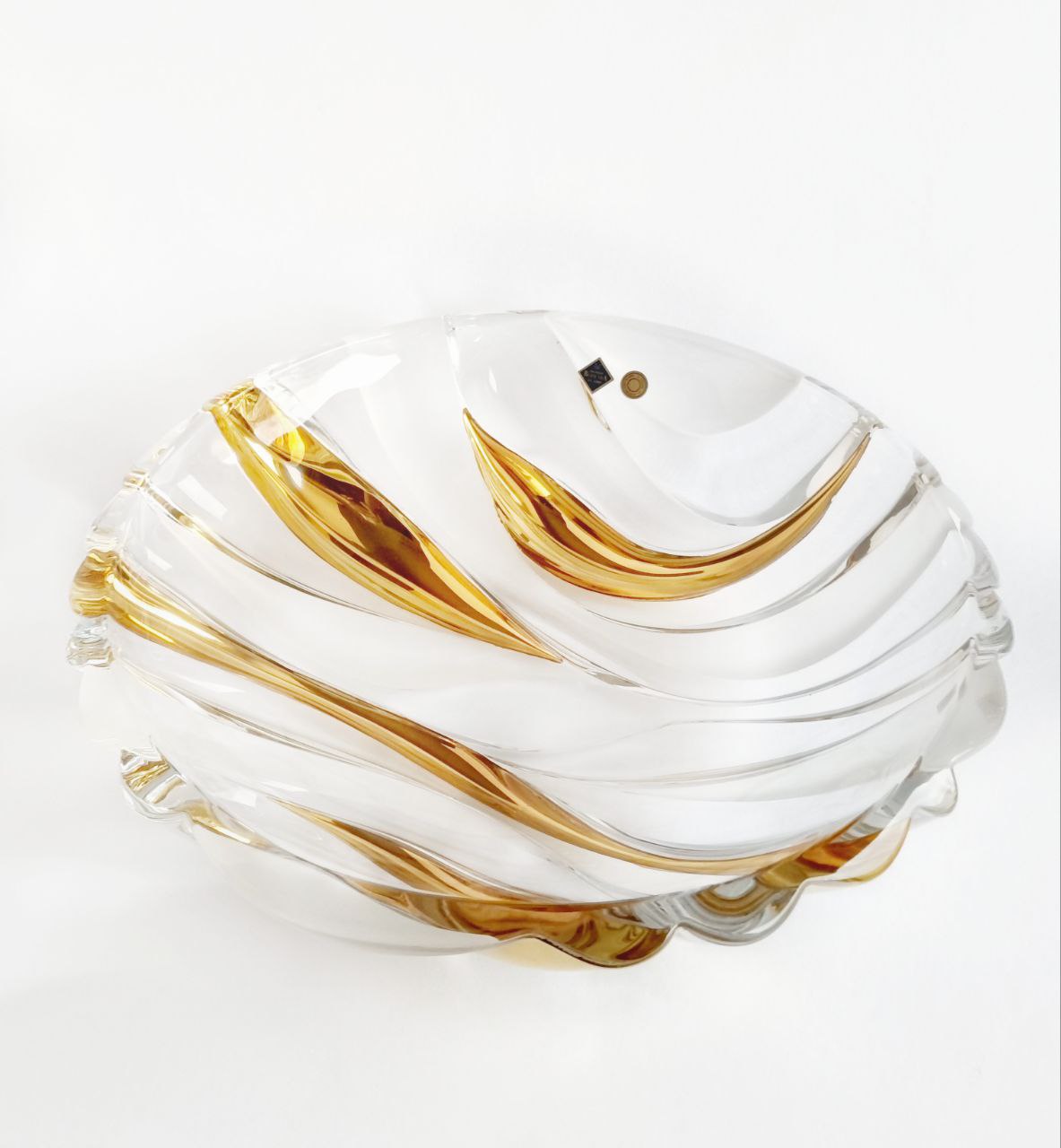Crystal gold bowl- bamboo
