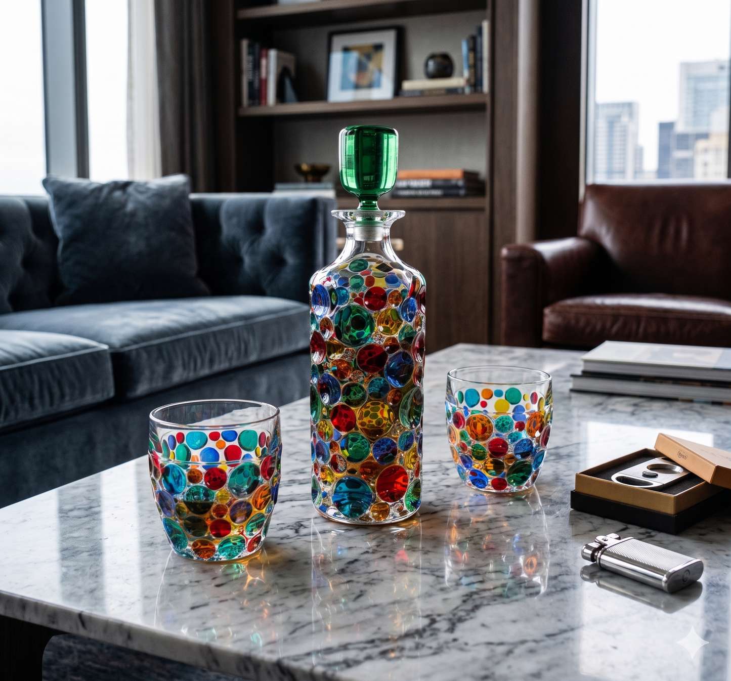Crystal colour drink set- Lisboa