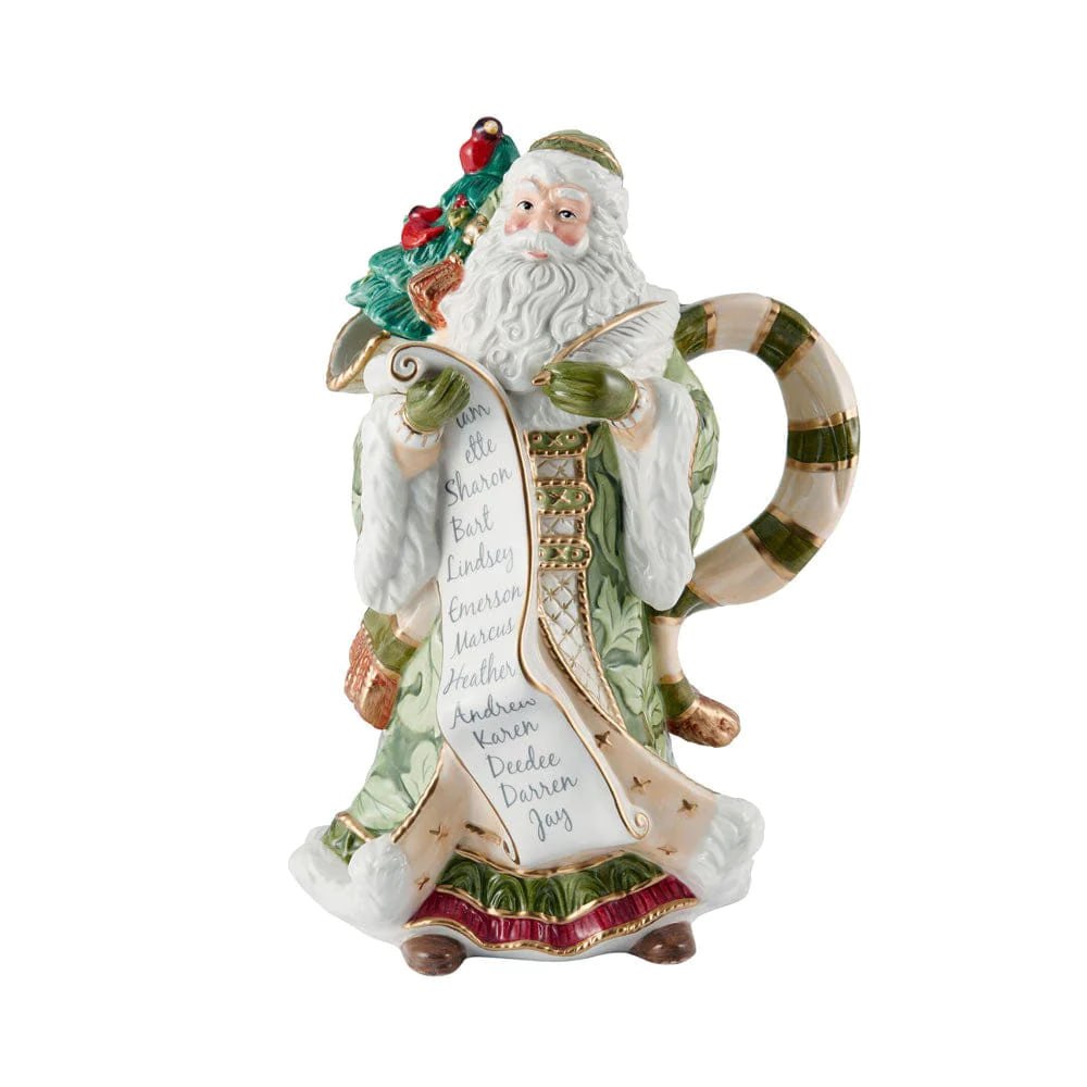 Holiday Green Santa Pitcher