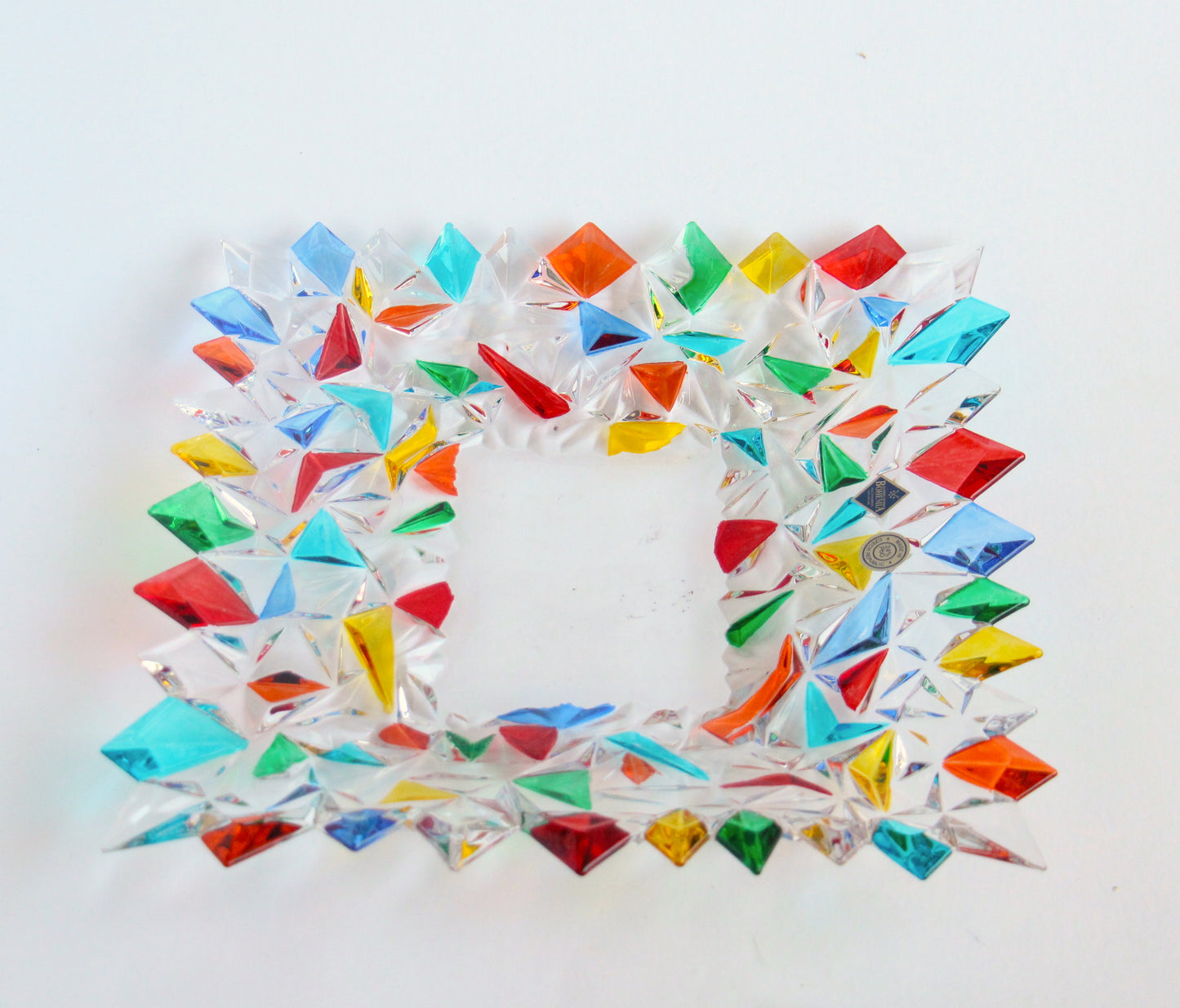 Crystal cake platter- glacier