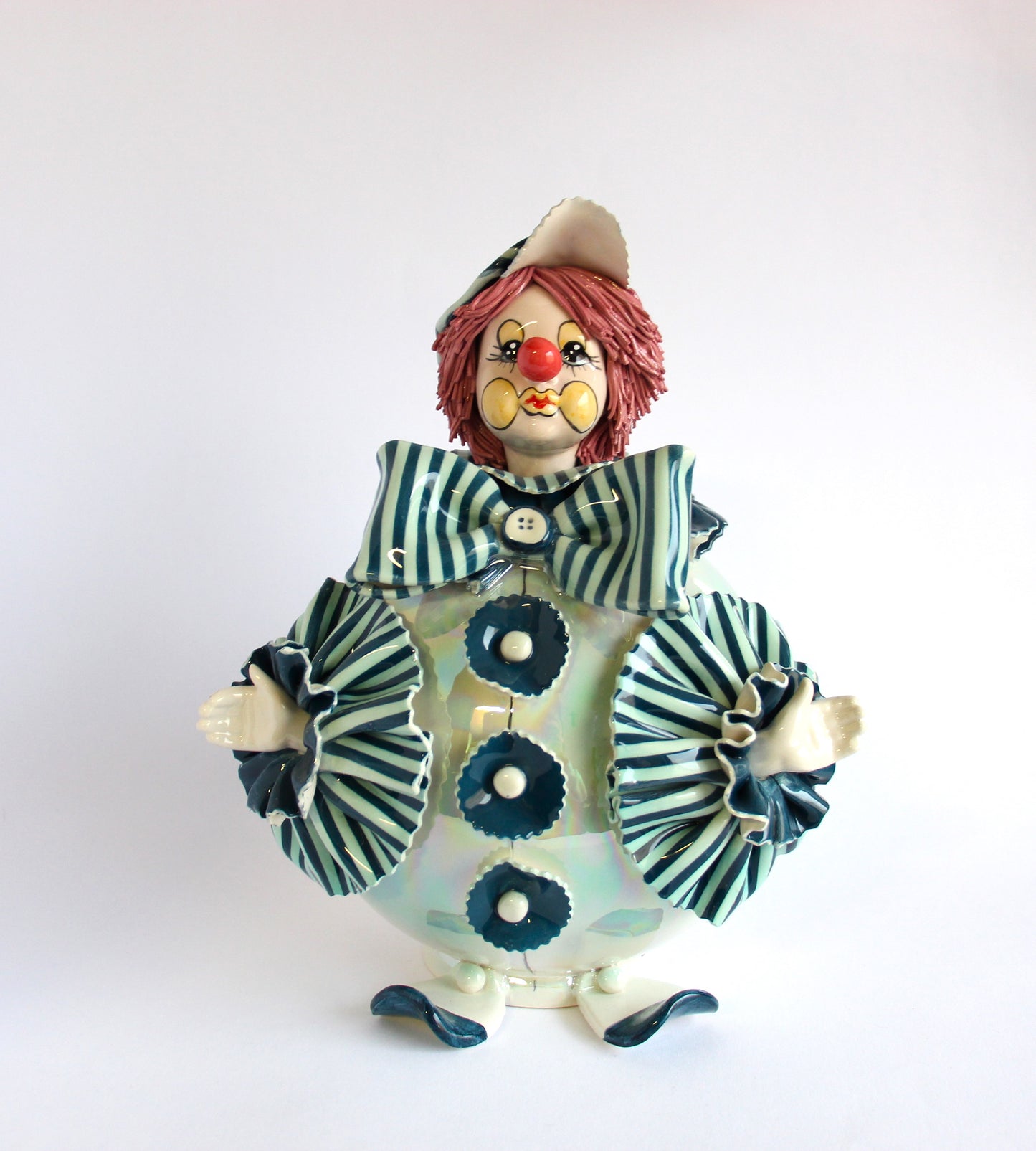 Blue standing clown
