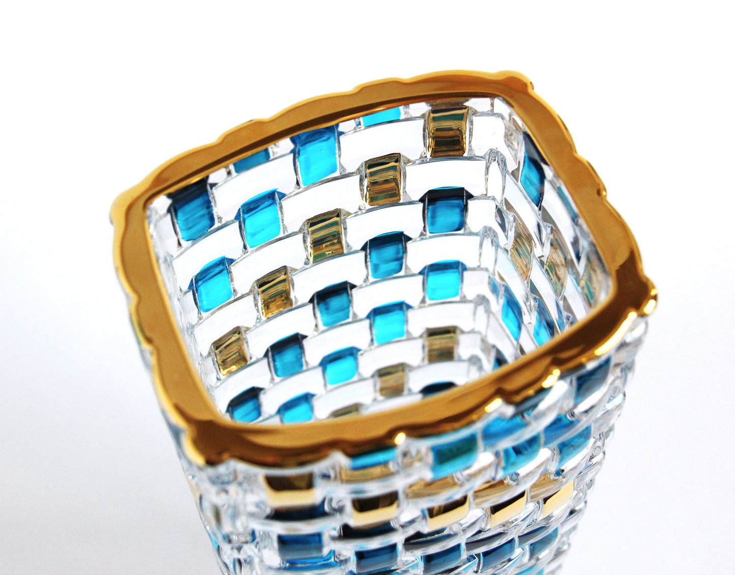 Gold and blue vase- Bossanova