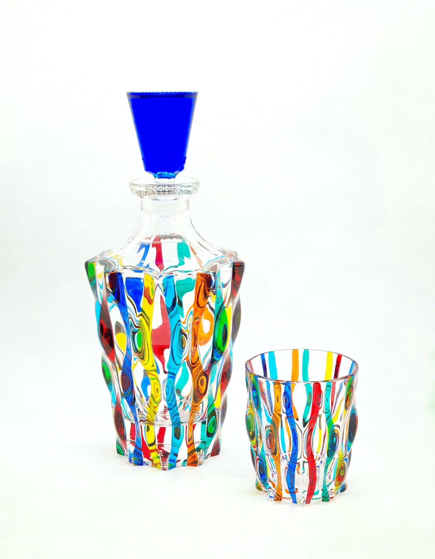 Colour crystal decanter- samba