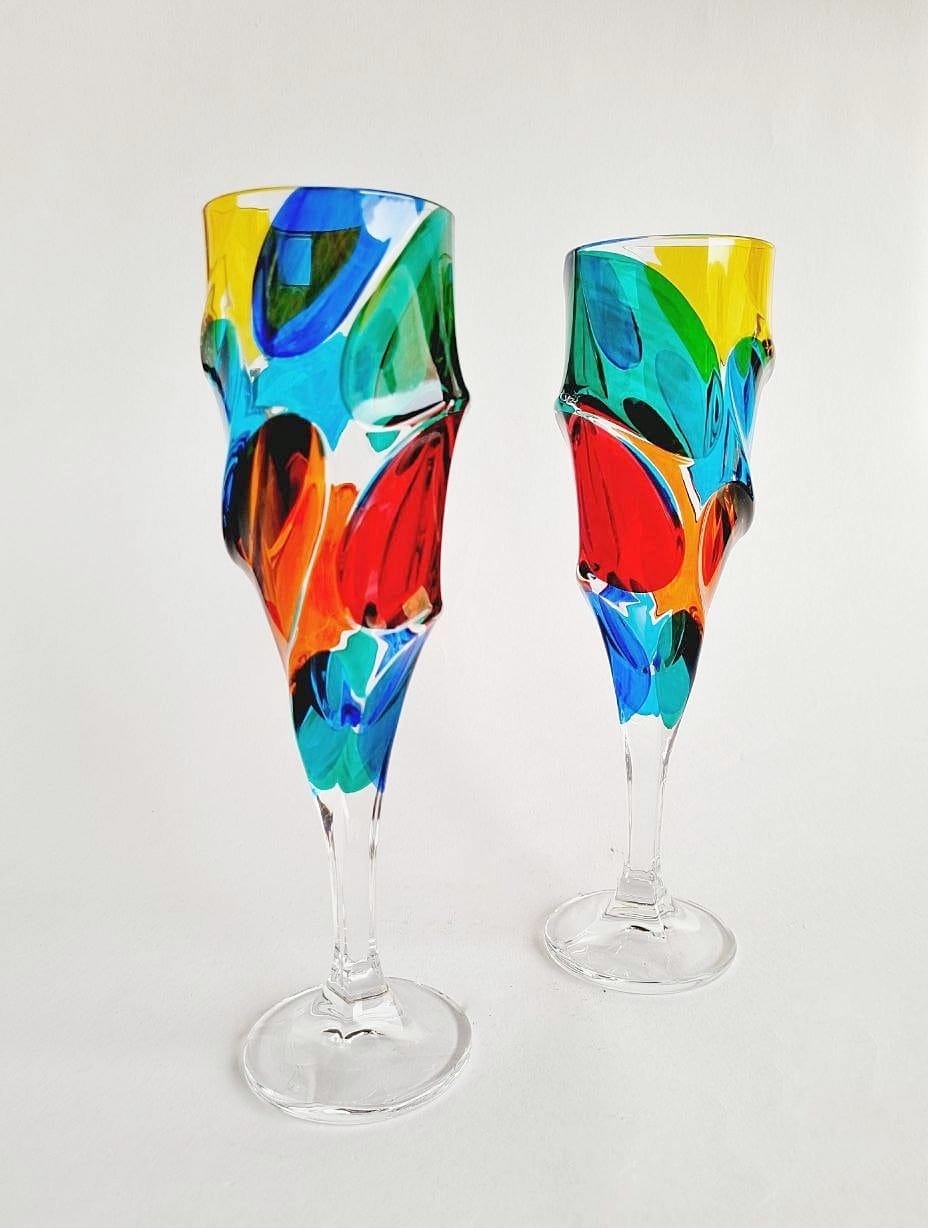 Crystal Champagne set- Calypso