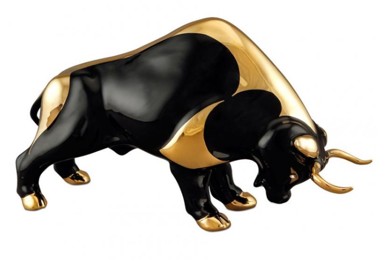Black gold small bull