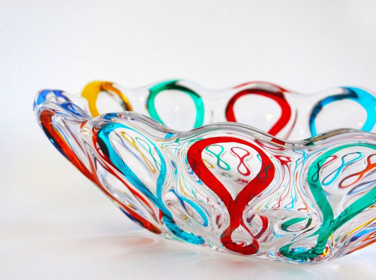 Colour oval bowl- ocean