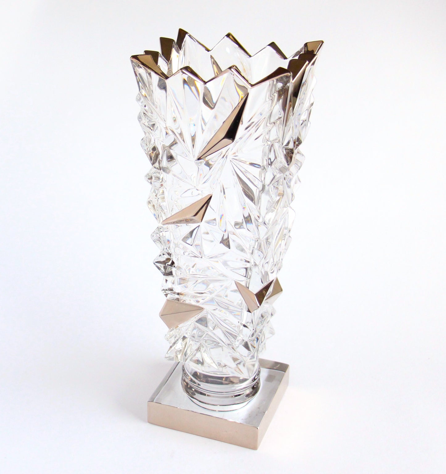 Crystal vase on foot- glacier