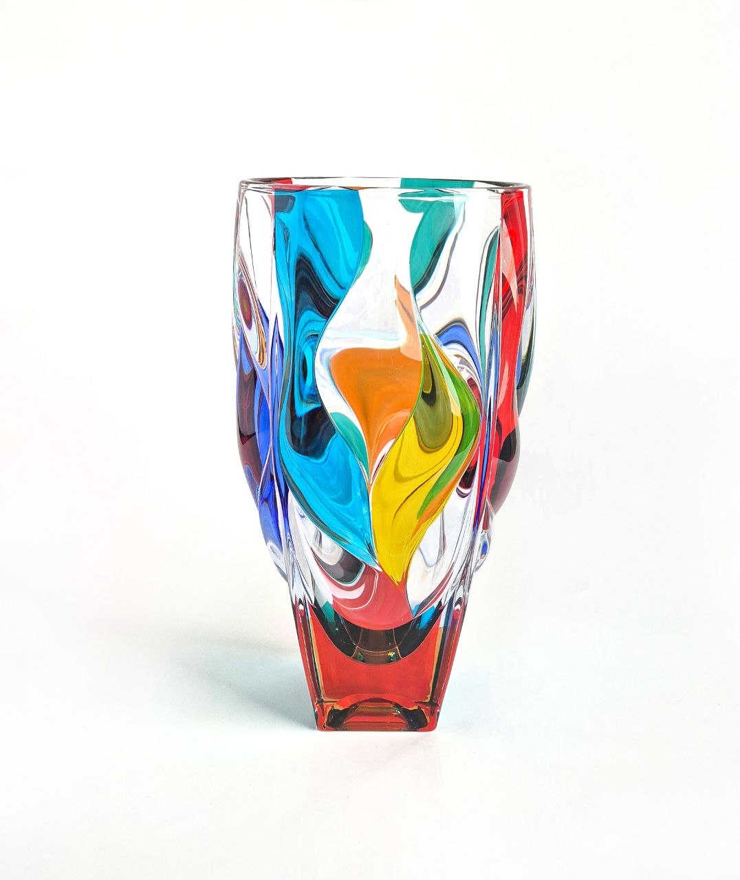 Colour crystal vase- Bamboo