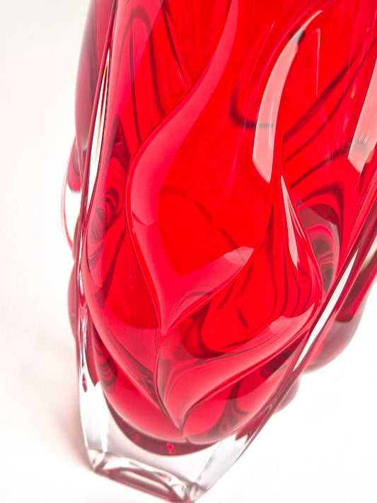 Crystal and colour flower vase- Bamboo