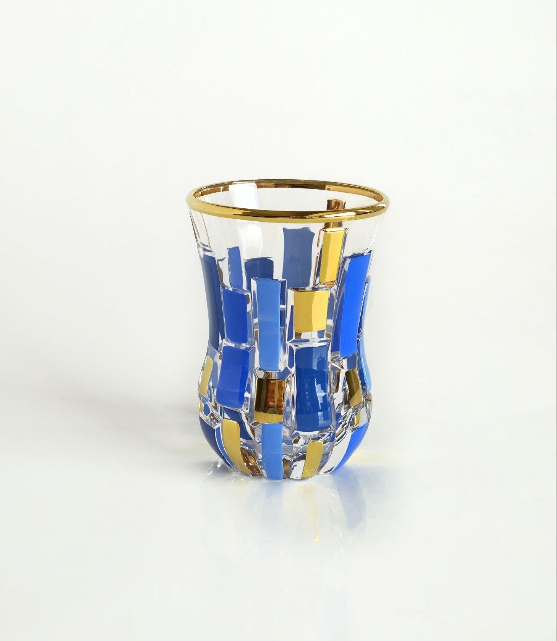 Blue and Gold Etna Tea Cups