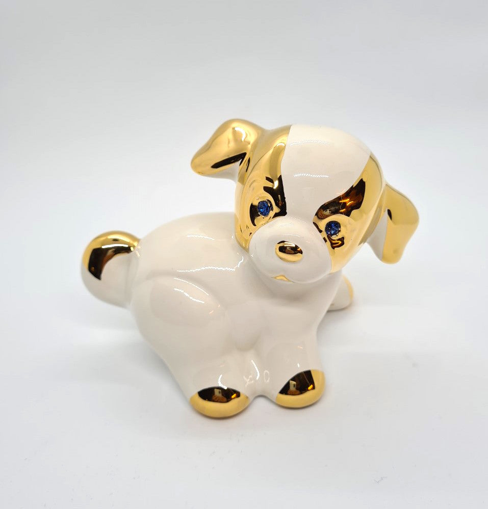 Ceramic Dog with Swarowski