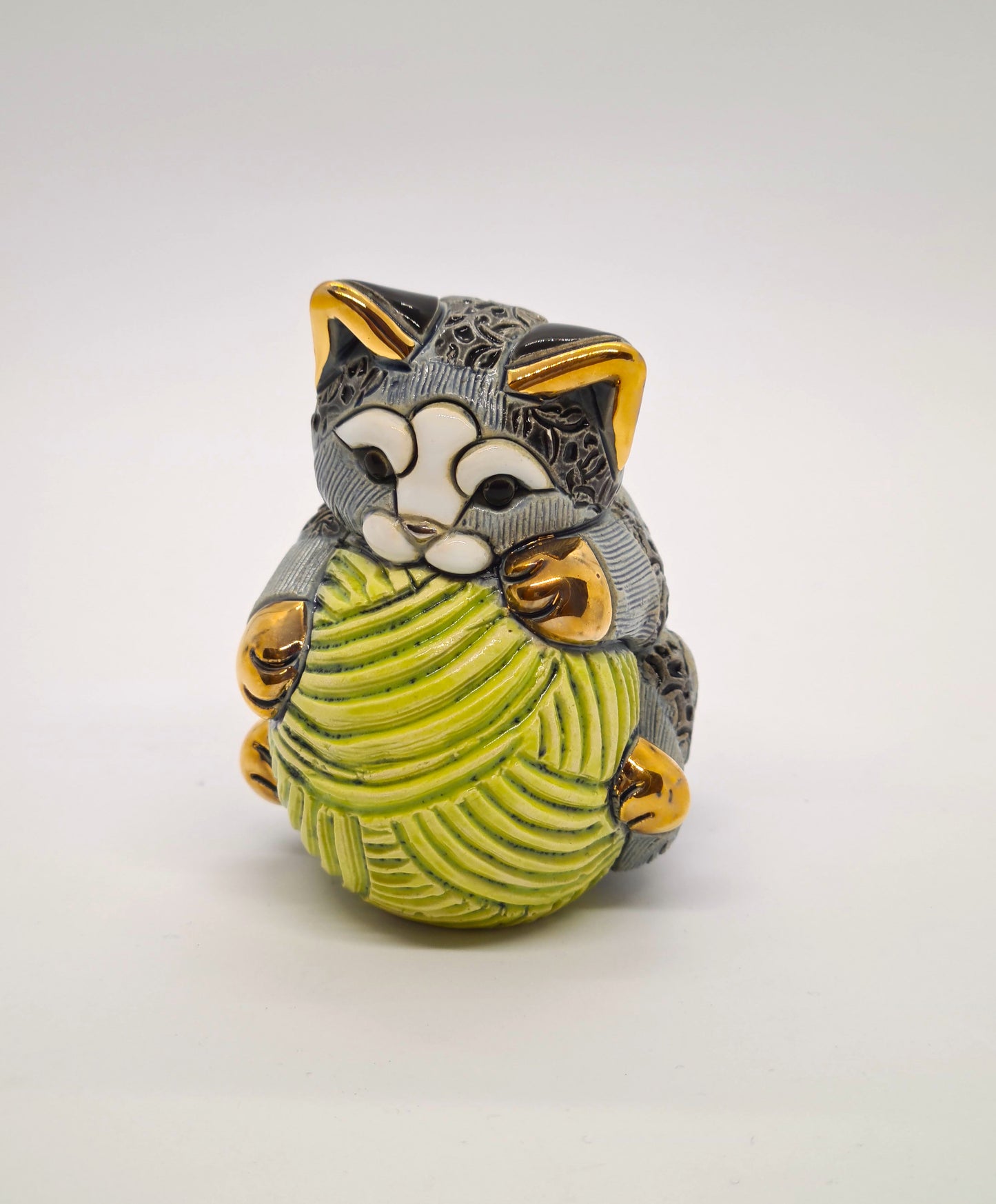 Striped Kitten with yarn ball