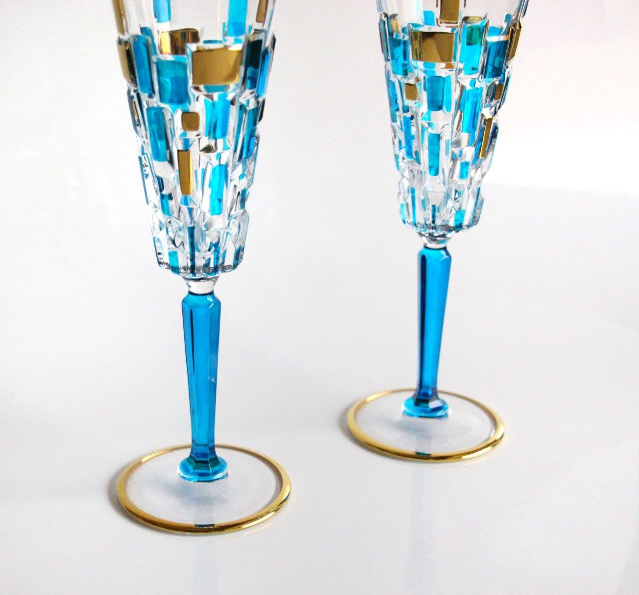 Turquoise champagne set- Etna