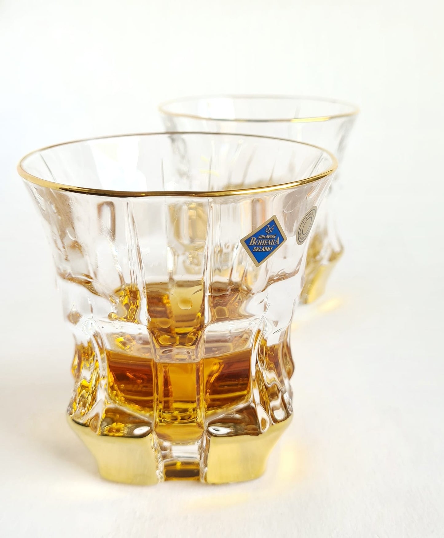 Crystal whisky set with gold - Cascade