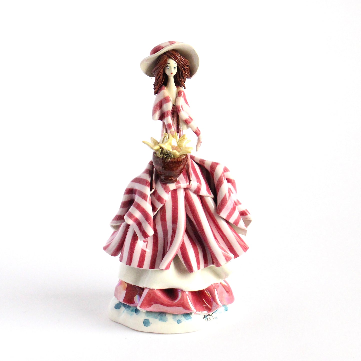 Lady holding flower basket