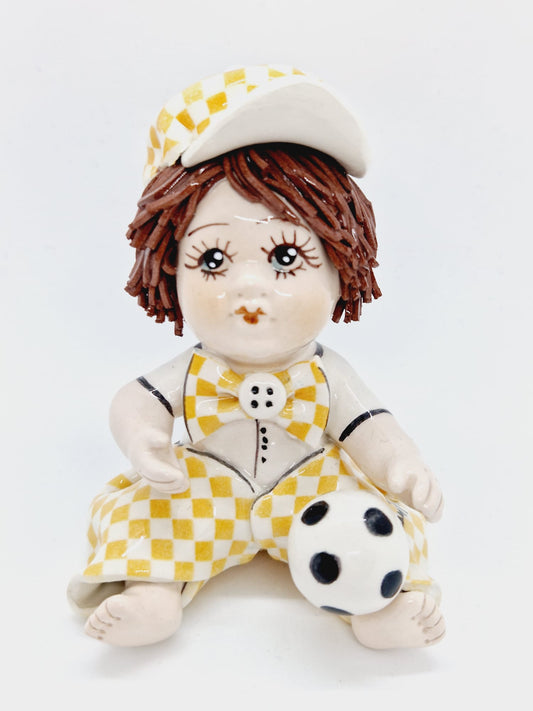 Footballer in yellow