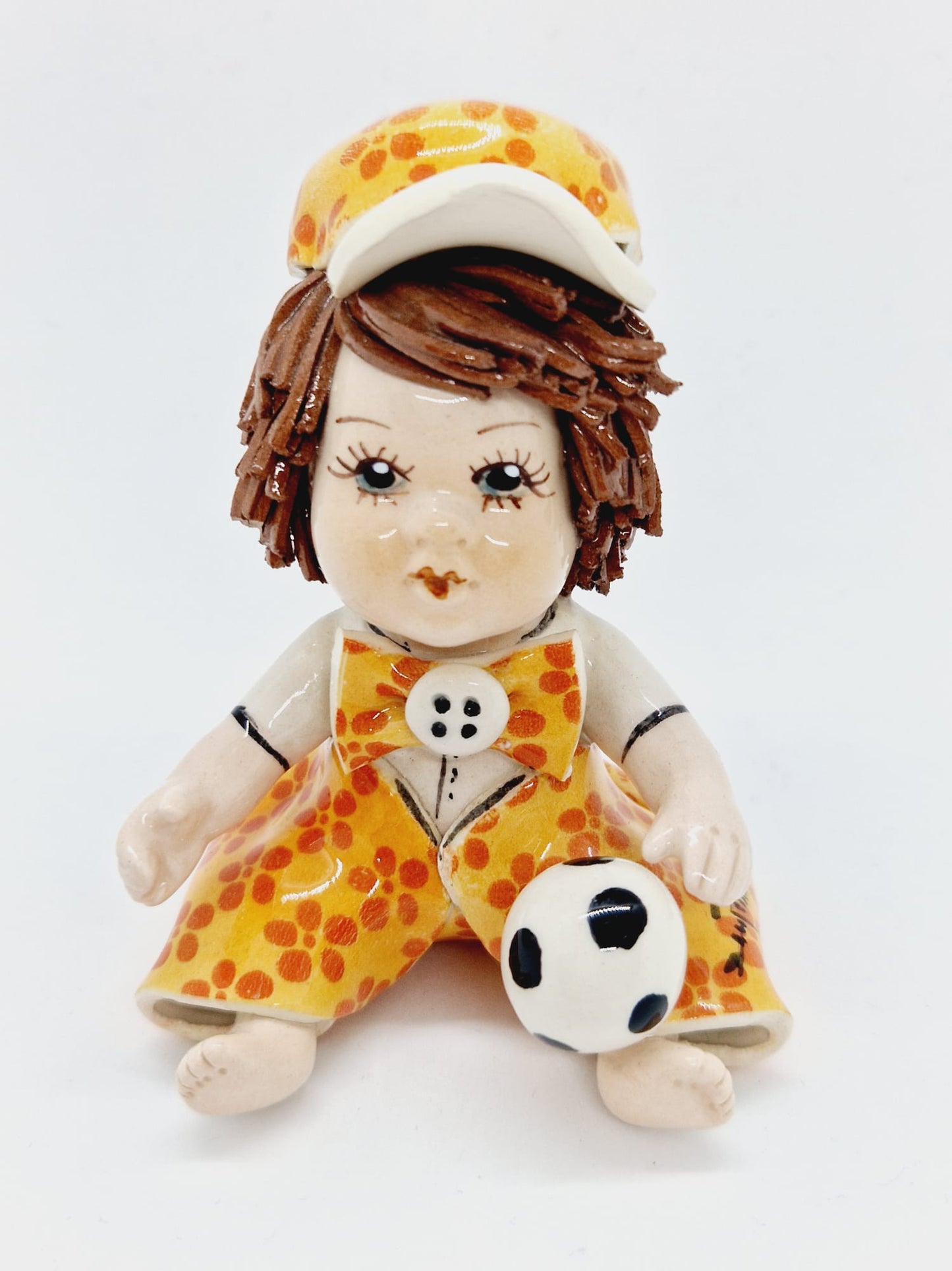 Footballer in orange