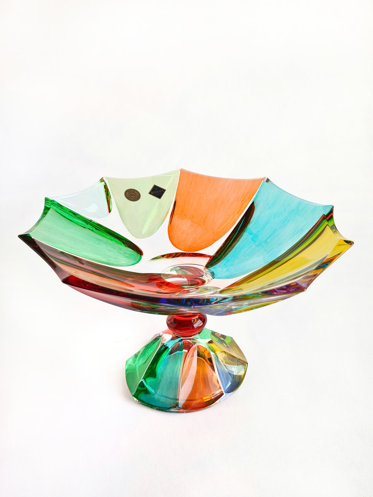 Crystal Fruit bowl on foot- Calypso