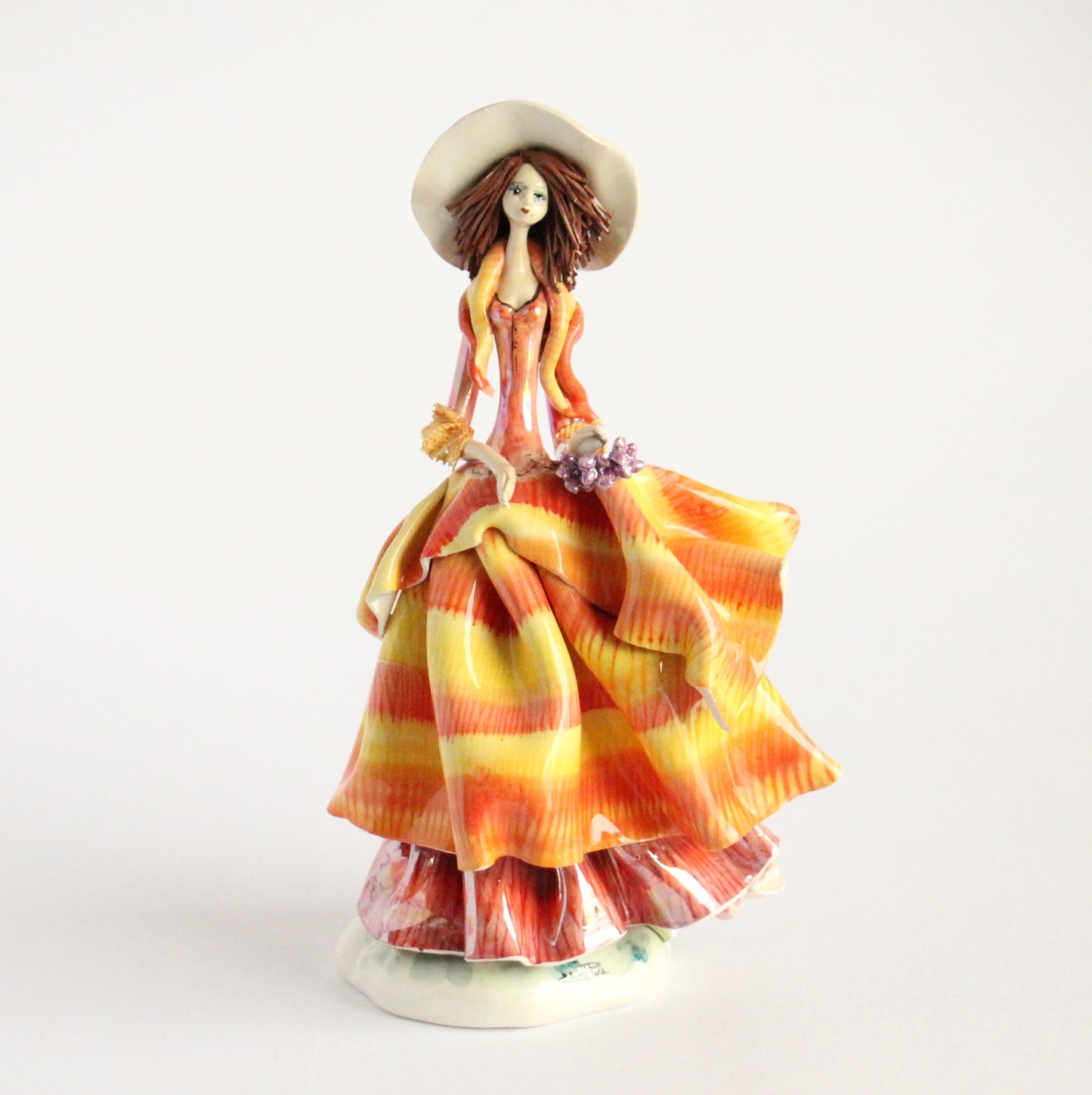 Lady statue- orange dress