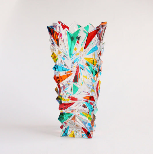 Colour crystal vase- Glacier