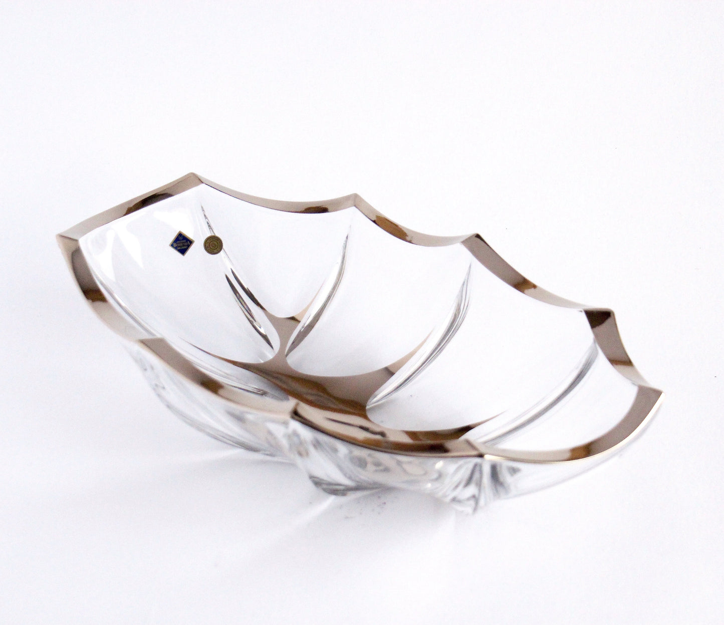 Oval Bowl with platinum- calypso