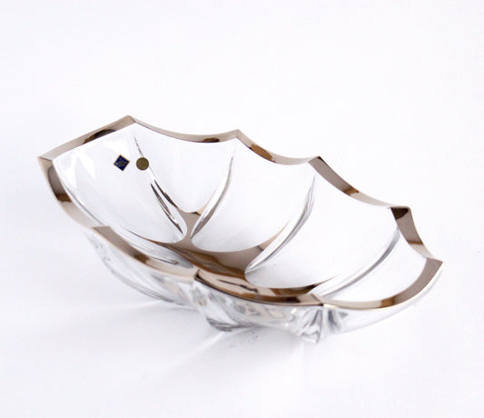 Oval Bowl with platinum- calypso