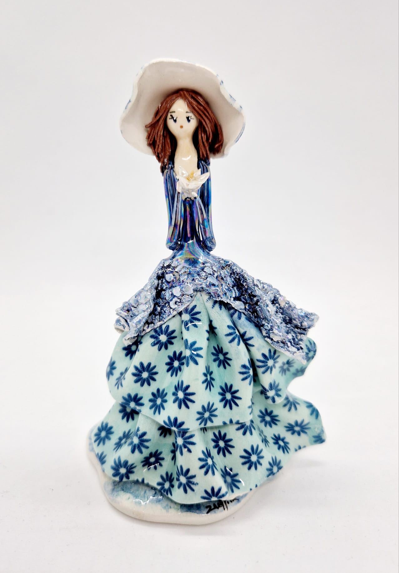 Lady with flower dress