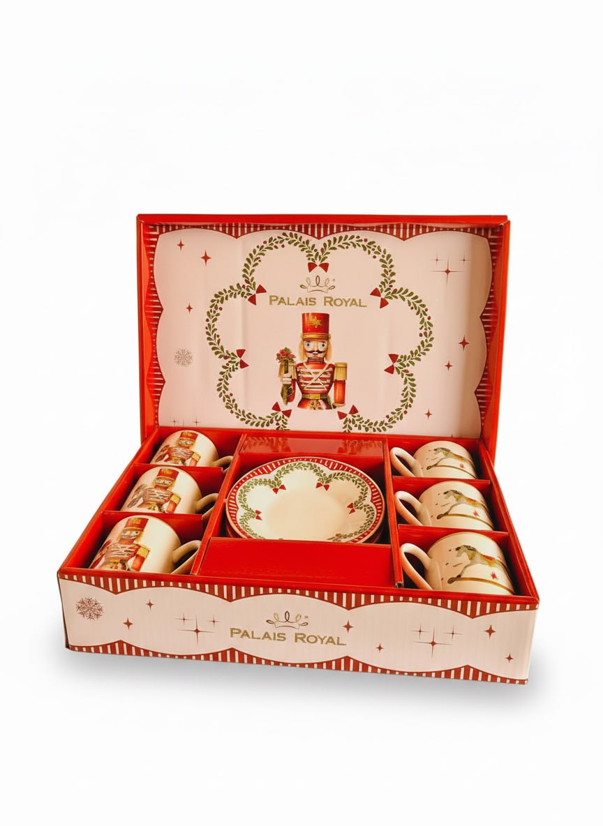 Nutcracker design hand-painted espresso cup