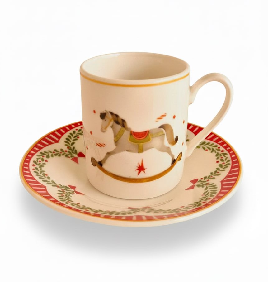 Nutcracker design hand-painted espresso cup