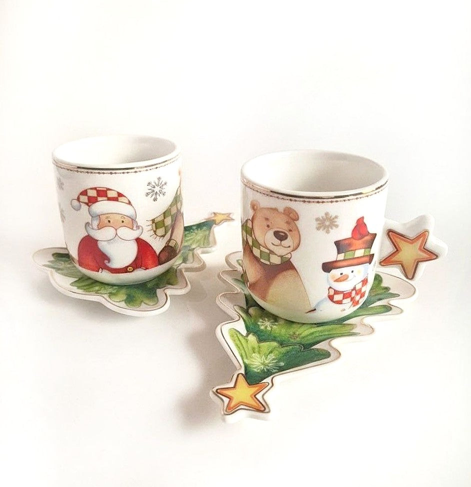 Christmas cappuccino set