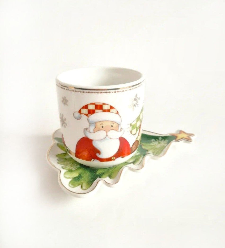 Christmas cappuccino set