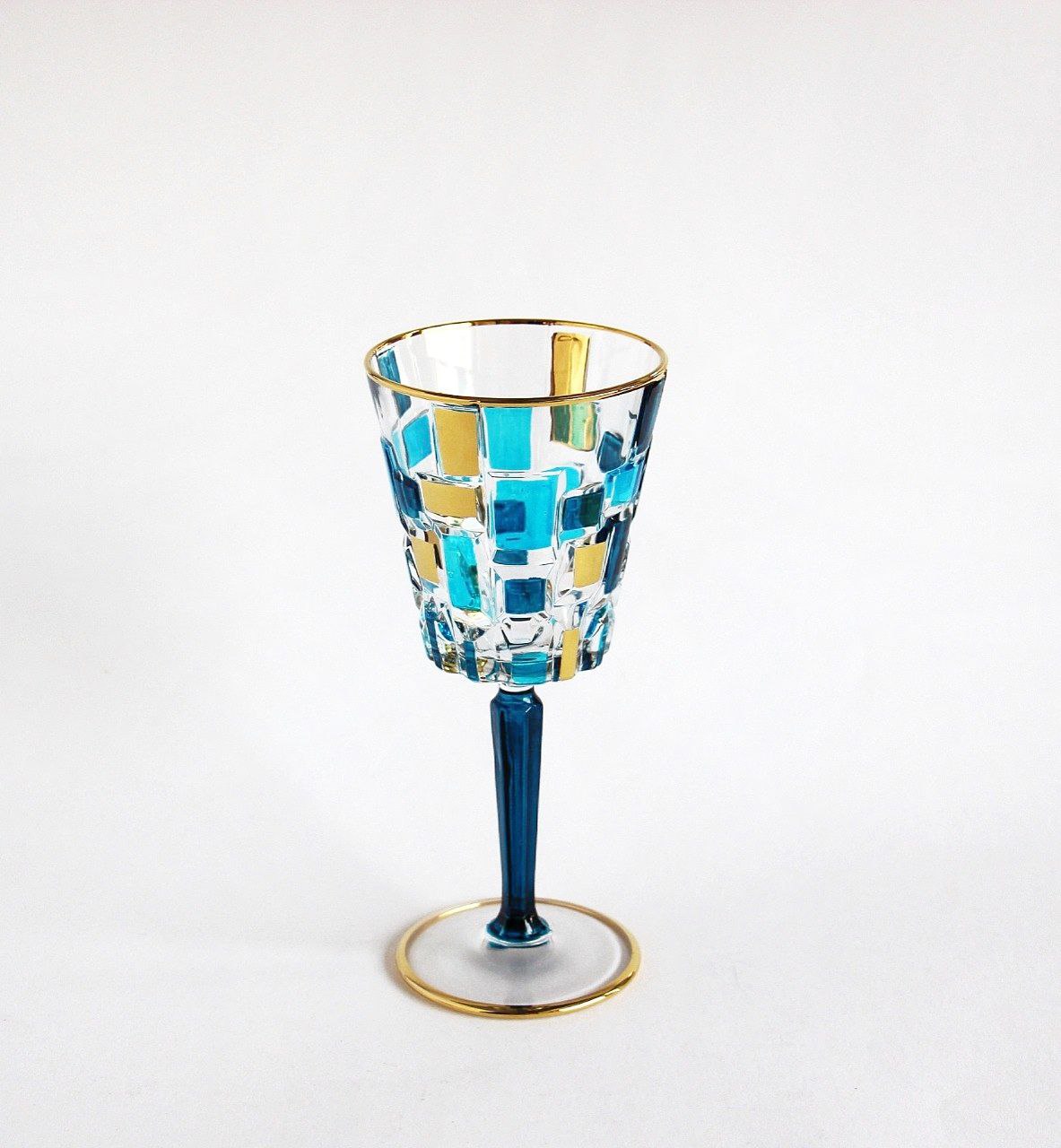 Turquoise white wine set- Etna