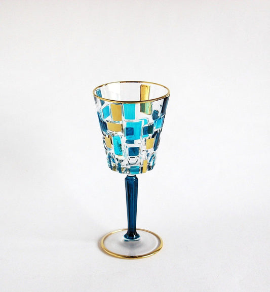 Turquoise white wine set- Etna