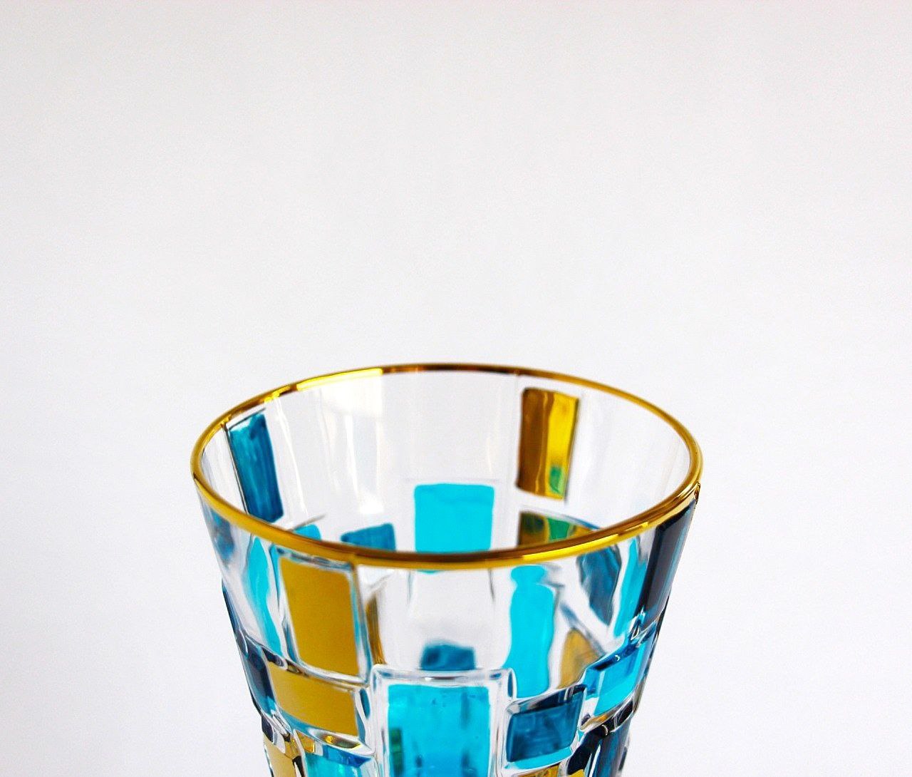 Turquoise white wine set- Etna