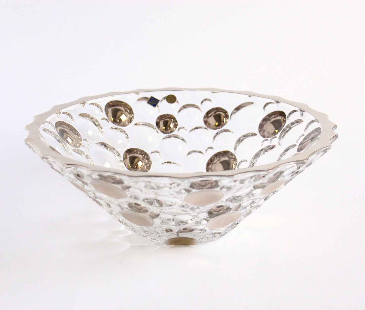 crystal bowl with platinum