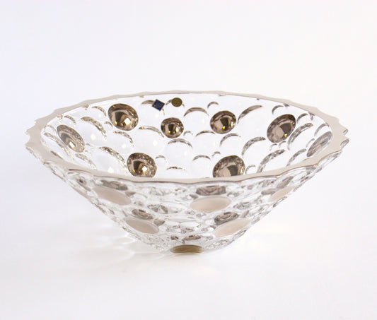crystal bowl with platinum