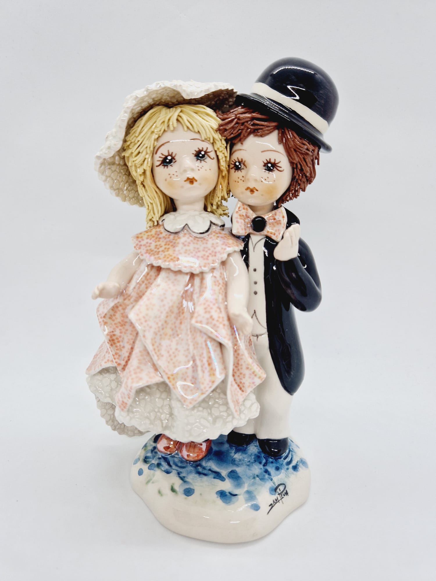 Standing dressed up couple