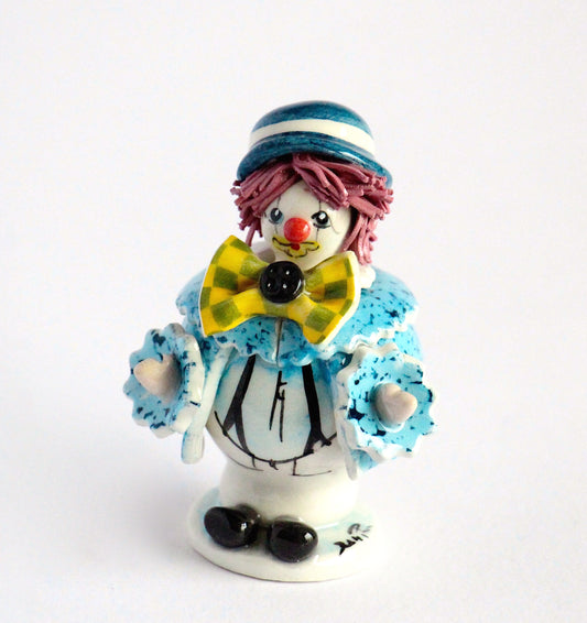 Standing clown- yellow bow tie