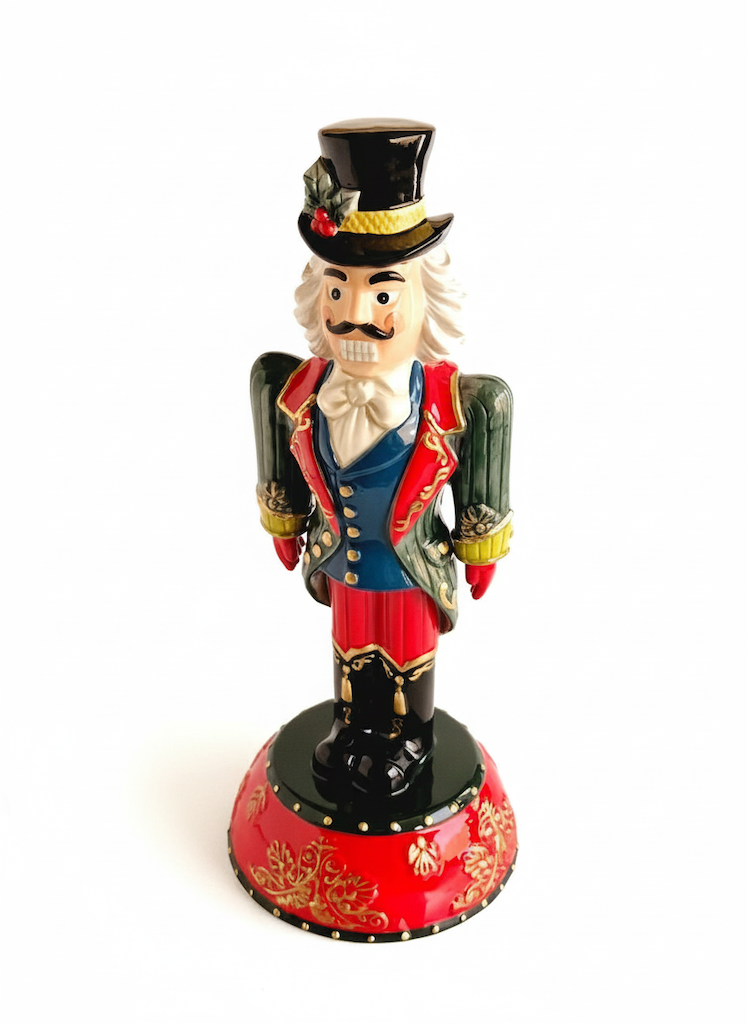 Holiday Nutcracker Figurine - Hand-Made Christmas Decor