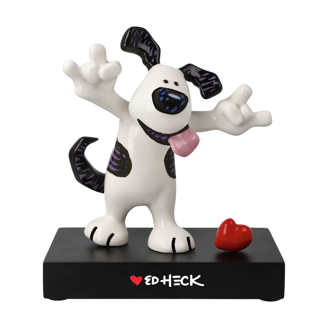 Ed Heck "Rock On" Porcelain  Dog Figurine