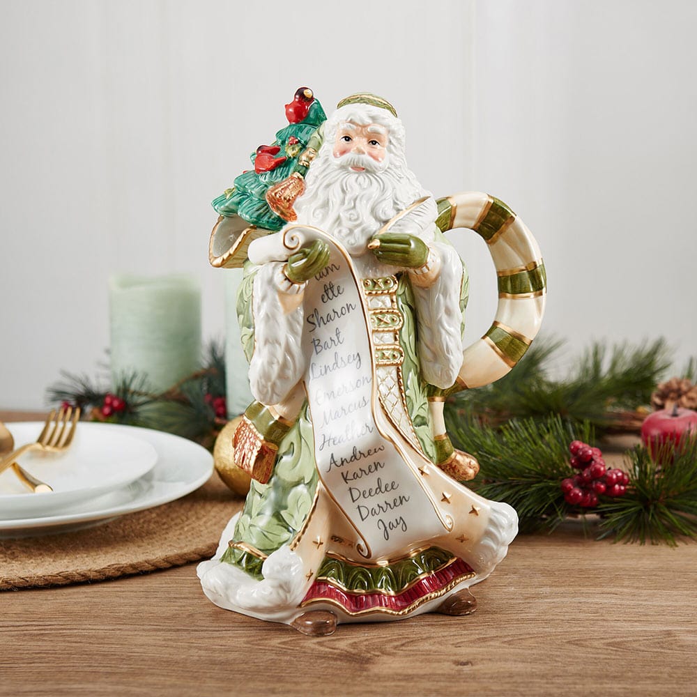 Holiday Green Santa Pitcher