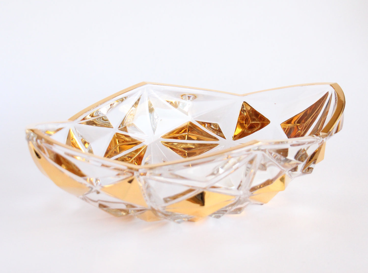 Crystal Oval Bowl- Pyramid
