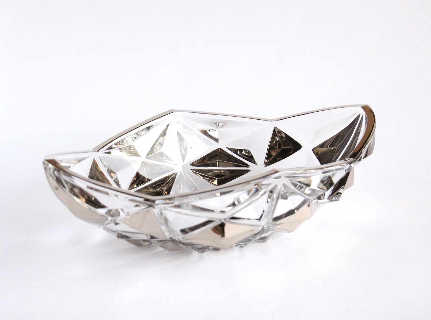 Crystal Oval Bowl- Pyramid
