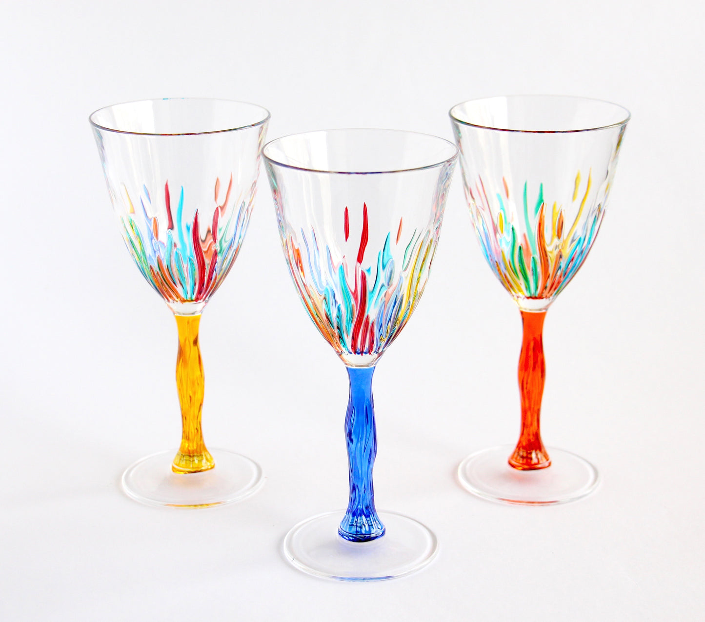 Crystal Red Wine set- Fire