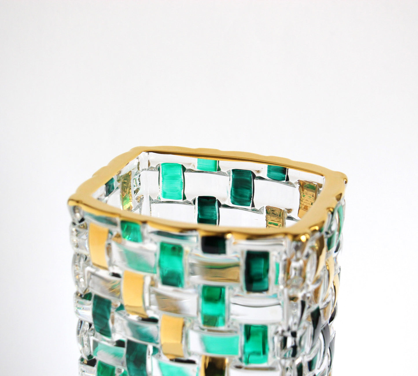 Gold and green vase- Bossanova