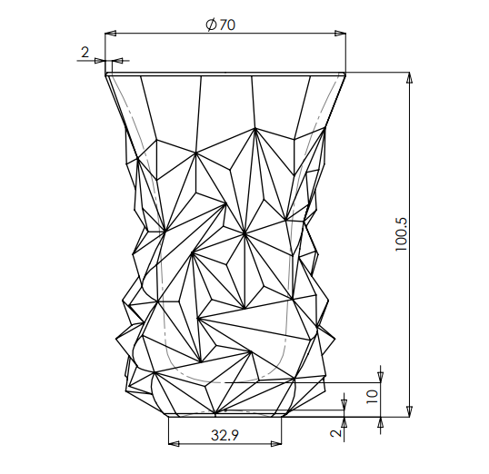 Crystal Tea Cups with Platinum- Glacier