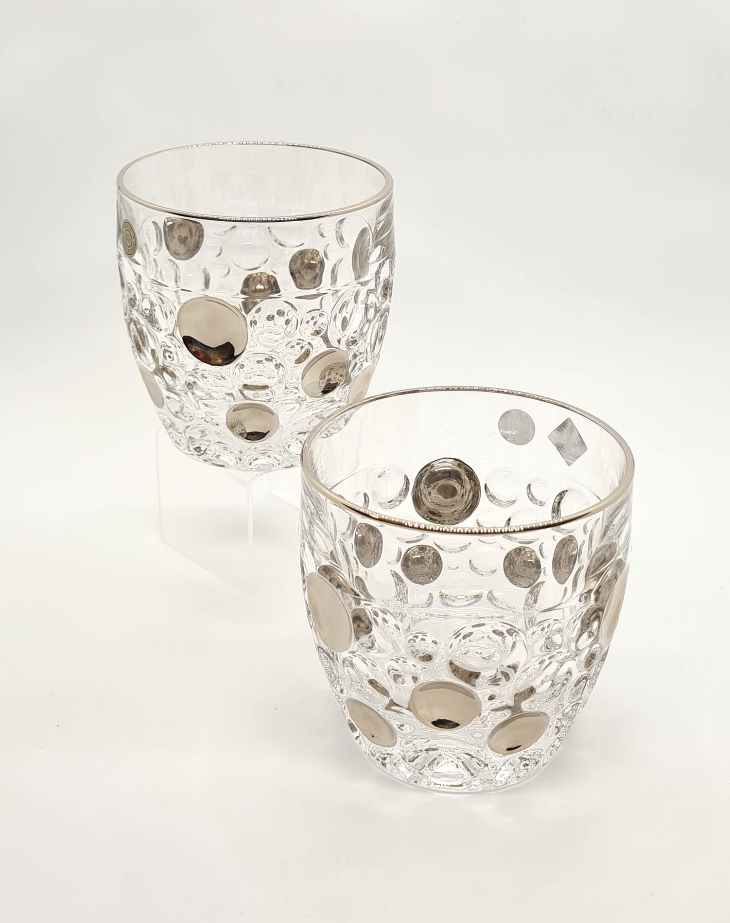 crystal drink set with patinum- lisboa