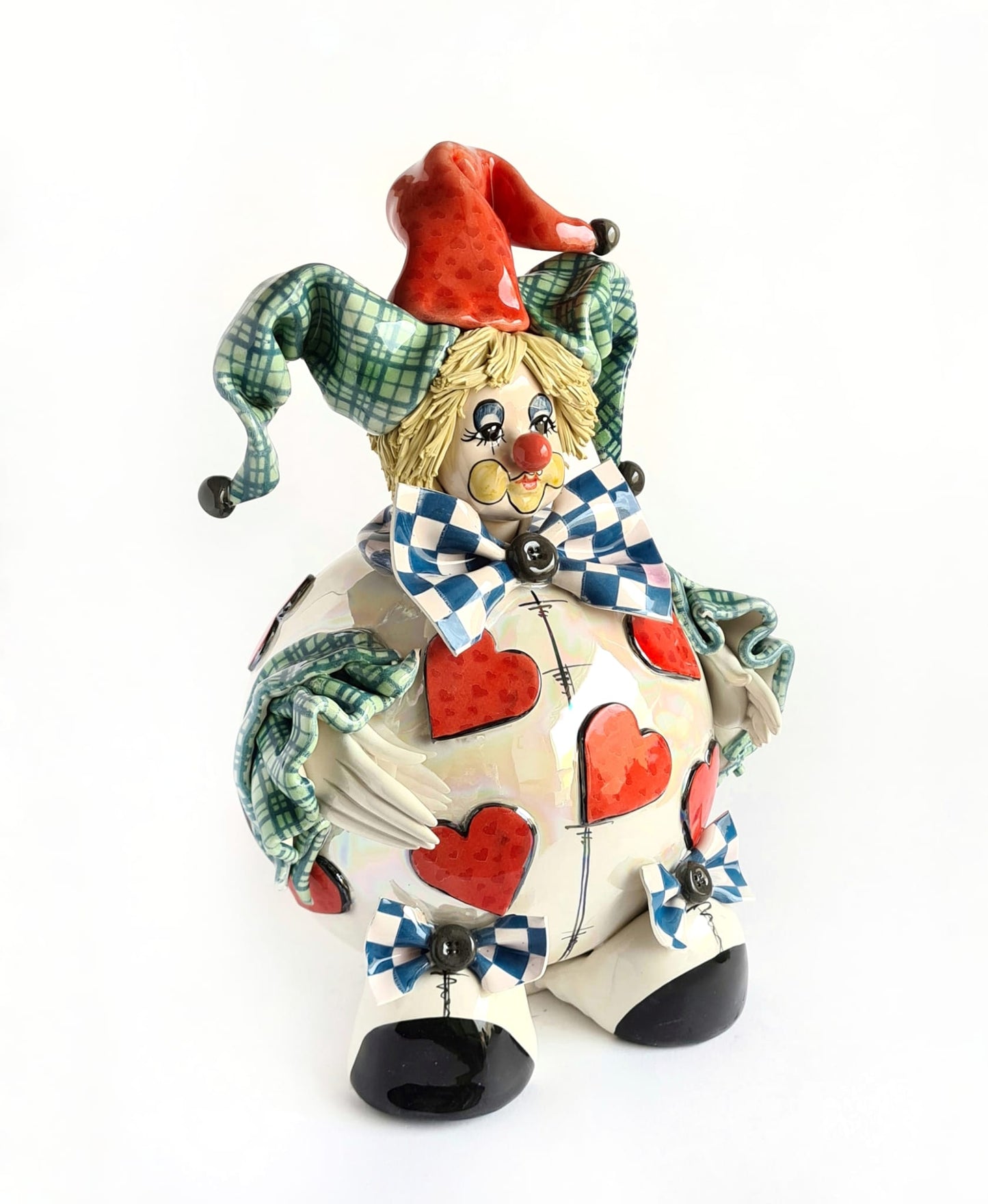Standing clown- hearts