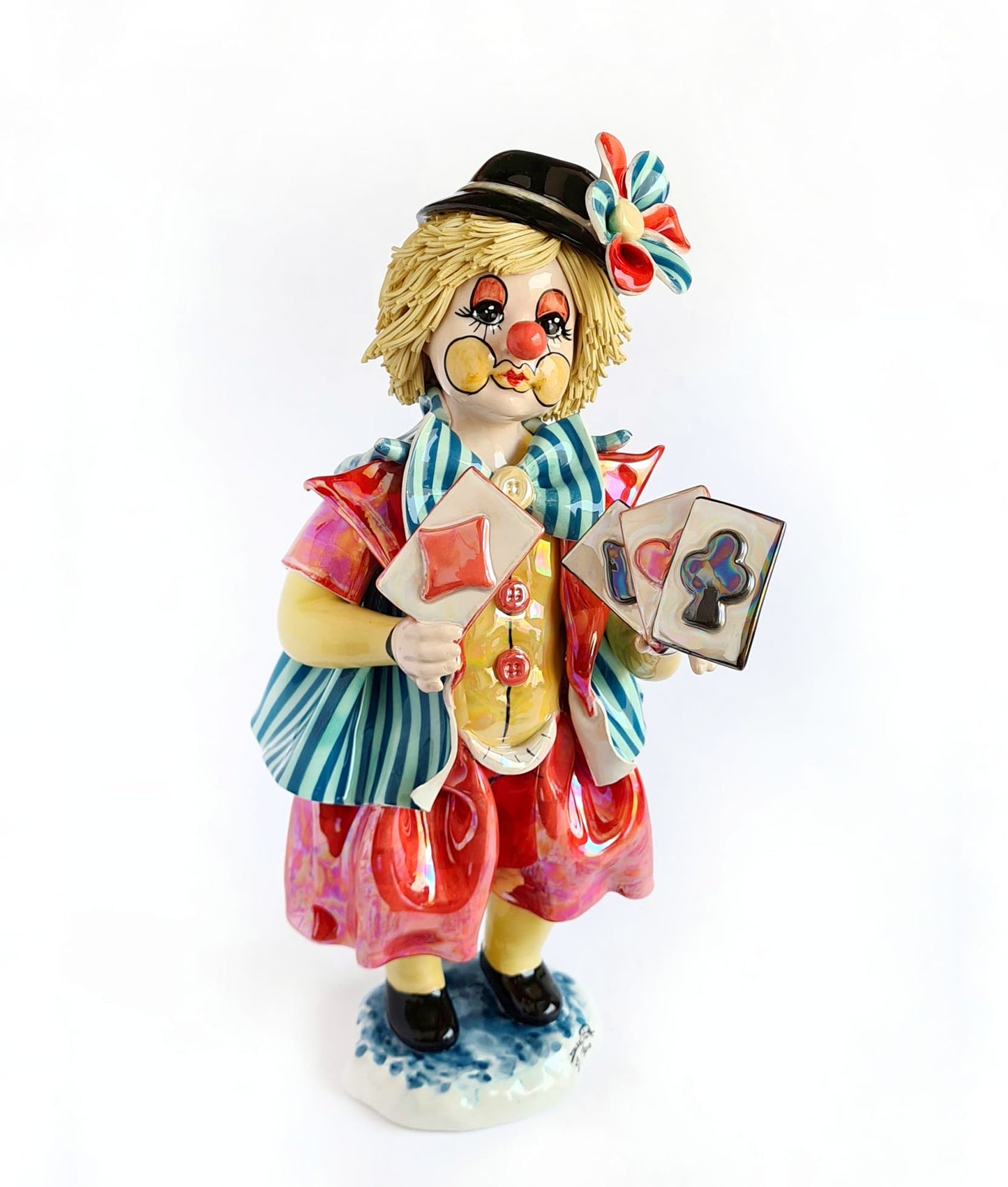 Standing clown- playing cards