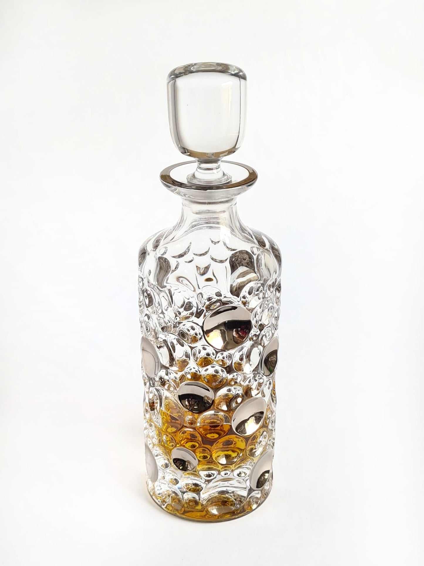 crystal decanter with platinum